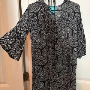 Escapada Monochrome Swirl Dress